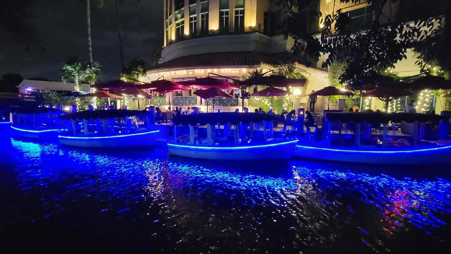 Riverfront Gondola Tours — evening cruise photograph
